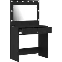 vidaXL Kaptafel Zwart Eiken 78,5 x 41 x 135 cm Bewerkt hout