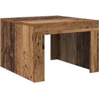 vidaXL Salontafel Oudhout 50 x 50 x 35 cm Bewerkt hout