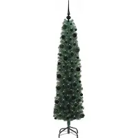 vidaXL Kunstkerstboom Groen 180 cm PVC en Staal en Kunststof