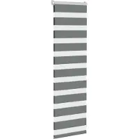 vidaXL Zebra rolgordijn 50x100 cm stofbreedte 45,9cm donkergrijs