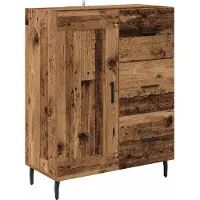 vidaXL Highboard 2 pcs Oud Hout 69,5 x 34 x 180 cm Bewerkt hout