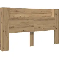 vidaXL Hoofdeinde Kast met LED Ambachtelijk Eiken Bewerkt hout