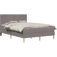 vidaXL Bedframe Taupe 140 x 190 cm Polyester