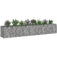 vidaXL Gabion verhoogd bed 2 st 340 x 60 x 55 cm Gegalvaniseerd staal