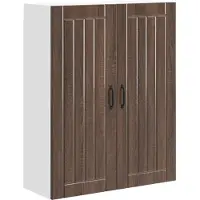 vidaXL Wandkast LUCCA Bruin eiken 80 x 31 x 100 cm Bewerkt hout