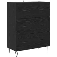 vidaXL Highboard 2 st Zwart Eiken 69,5 x 34 x 180 cm