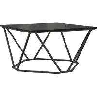 vidaXL Salontafel Zwart Eiken 80 x 80 x 45 cm Engineered hout en staal