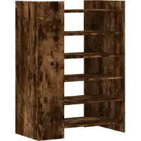 vidaXL Schoenenkast 74,5x37,5x100 cm bewerkt hout gerookt eikenkleurig