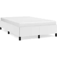 vidaXL Bedframe zonder matras 120x190 cm kunstleer wit