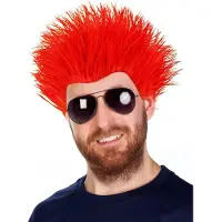 Maskworld Spike Pruik Rood