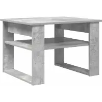 vidaXL Salontafel Beton Grijs 64 x 54 x 44 cm Bewerkt hout