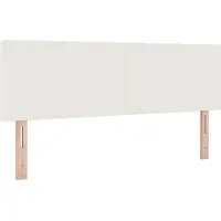 vidaXL Hoofdbord Crème 160 cm Corduroy stof