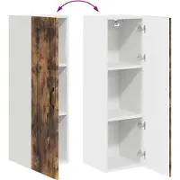 vidaXL Vaatwasserpaneel Kalmar Rook Eiken 30 x 31 x 100 cm