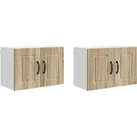 vidaXL Wandkast PORTO 2 st Sonoma Eik Bewerkt hout