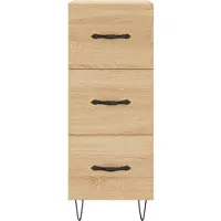 vidaXL Hoge kast 34,5x34x180 cm bewerkt hout sonoma eikenkleurig