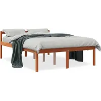 vidaXL Seniorenbed massief grenenhout wasbruin 140x200 cm