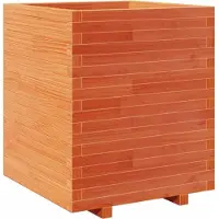 vidaXL Plantenbak 60x60x72,5 cm massief grenenhout wasbruin