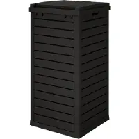 vidaXL Vuilnisbak voor buiten 41x41x86 cm polypropeen zwart