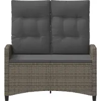 vidaXL Tuinbank met kussen Grijs en Donkergrijs 105 x 60 x 112 cm