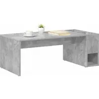 vidaXL Salontafel Beton Grijs 101,5 x 50 x 37 cm Bewerkt hout