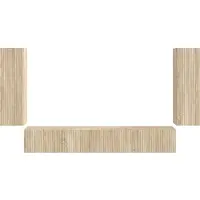 vidaXL Tv Wandkast Set 4 st Sonoma Eik Bewerkt hout