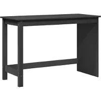vidaXL Bureau, grijs, 112 x 50 x 75 cm, massief grenenhout