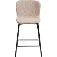 House Nordic Barstoel Maceda - Beige Bouclé - Set van 2