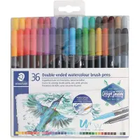 Staedtler Aquarel Penseelpen - Kleurenassortiment 36 Stuks