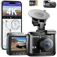 AZDome GS63H Pro True 4K 2CH Wifi GPS 64gb dashcam voor auto