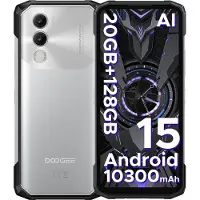 Doogee Blade 20, Android 15 robuuste smartphone, 6,6-inch 90 Hz HD+ IPS-display, 10300 mAh batterij, 20 GB RAM + 128 GB opslag, 16 MP AI-camera, drievoudige kaartsleuf, simvrij en ontgrendeld.
