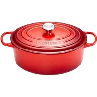 Le Creuset Gietijzeren Ovale Braadpan Kersenrood 40cm 13,9l