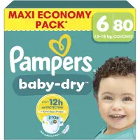 Pampers Baby Dry Luiers Maat 6 (13-18kg) 80 Stuks