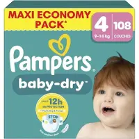 Pampers Baby Dry Luiers Maat 4 (9-14kg) 108 Stuks