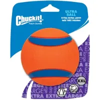 Chuckit! Ultra Ball - Hondenspeelgoed - 10 cm Oranje Blauw Xxl