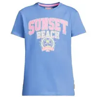 Orange stars T-shirt blauw Meisjes Katoen Ronde hals Printopdruk - maat 110/116