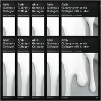 Abib gel-sheetmasker met collageen en melk, 27 ml x 10 vellen (1 doos, 10 vellen)