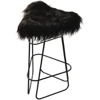 Cuero Design Iceland Barkruk 65 Cm Zwart / - Barkrukken Staal Wild Black - 1670111