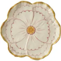 Rice Flower bord Ø19,5 cm Yellow border