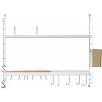 String Schap Keuken Compleet Wit - Rekkensysteem (modulair) Gepoedercoat Staal White - STK-12