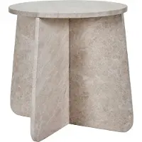 House Doctor Marb bijzettafeltje 48x48x40 cm Beige marmer