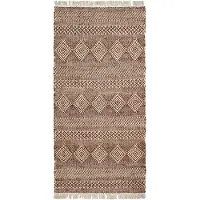 House Doctor Ethnic Vloerkleed 90x200 Cm Bruin/natuur - Vloerkleden met motieven Katoen Brown - 900000174