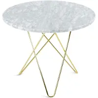 OX Denmarq O Dining Table Marble/brass - Eettafels & bartafels Marmer White - OX30403-21