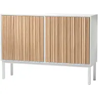 A2 Collect 2013 Kast Laag Hout / Deuren Wit Geolied Eiken - Bijzettafels & buffetten Mdf White - 1023CR