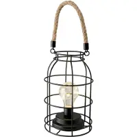 Dorre Landsort Lantaarn Met Led-lamp - Kandelaars Ijzer Black - 5-8293