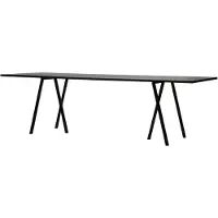 HAY Loop Stand Tafel 200 Cm / Zwart - Eettafels & bartafels Linoleum Black - AA655-A333-AA69
