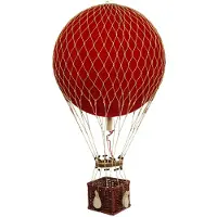Authentic Models Royal Aero Luchtballon Fluweel Ø32 Cm Rood - Decoratieve accessoires Papier Red - AP163VR