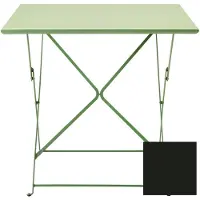 Ethimo Flower Inklapbare Tafel 80x80 Cm - Tuintafel Gegalvaniseerd Staal Sepia Black - FLTPQM2B48