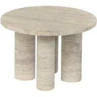 Blomus Volos Bijzettafel Ø52 Kleurig - Bijzettafels & buffetten Travertijn Travertine - 67070