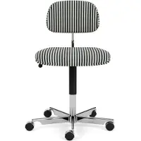 Montana Kevi 2534u Bureaustoel Mads Nørgaard / Gepolijst Aluminium - Stoelen Textiel Black - E2534U-MN01-43