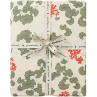 Garbo&Friends Muslin Hoeslaken Dubbel 140x200 Cm - Onderlakens Katoenen Mousseline Pelargonium - GF150022-7000-214GL